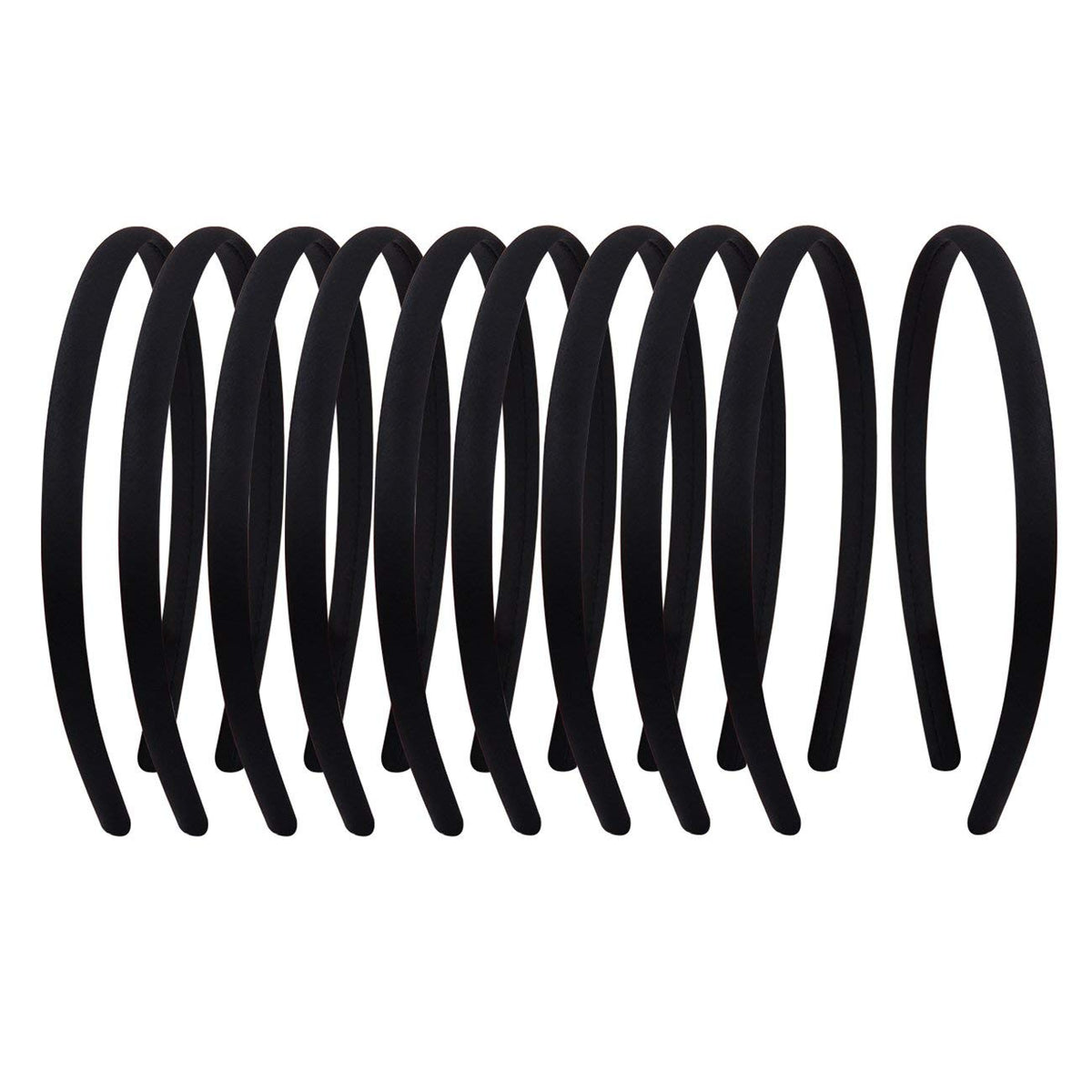 Suyegirl Bandas satinadas de 1 cm: suaves, cómodas y antideslizantes para cualquier peinado.