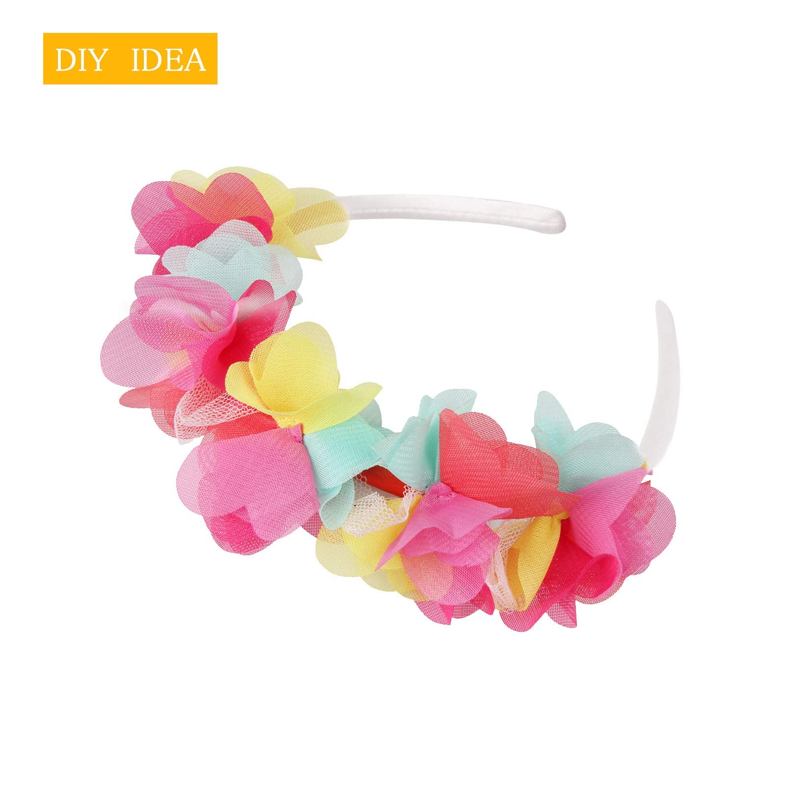 Suyegirl diadema satinada blanca; perfecta para deporte ligero