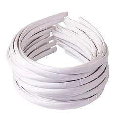 Suyegirl diadema satinada blanca; conjunto de 20 piezas para múltiples looks