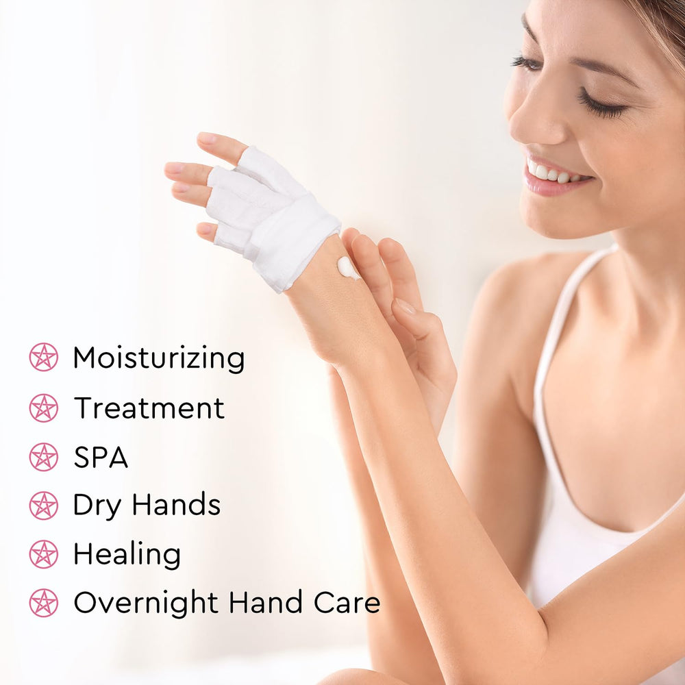 SWAKER guantes de algodón blancos sin dedos, ideales para usar el móvil sin perder sensibilidad.