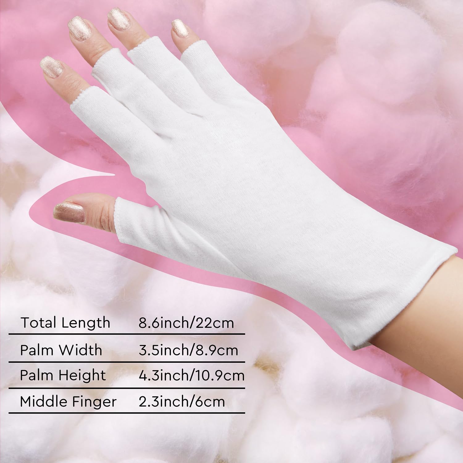 SWAKER guantes de algodón blancos talla única, se adaptan a la mayoría.