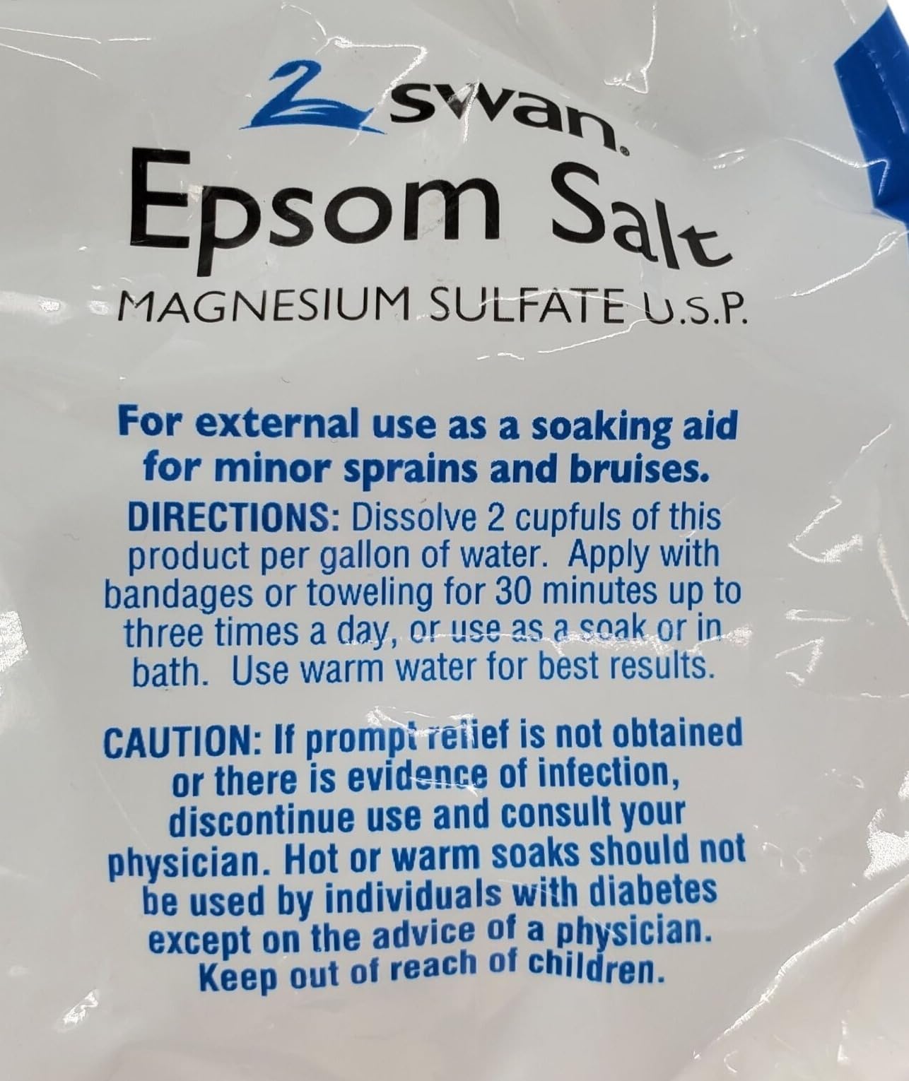Swan Epsom Salt baño relajante, experiencia suave para terminar el día.