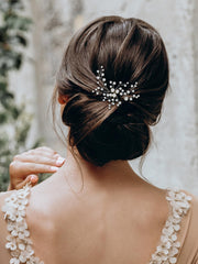SWEETV detalle de horquilla con hojas para elegante peinado