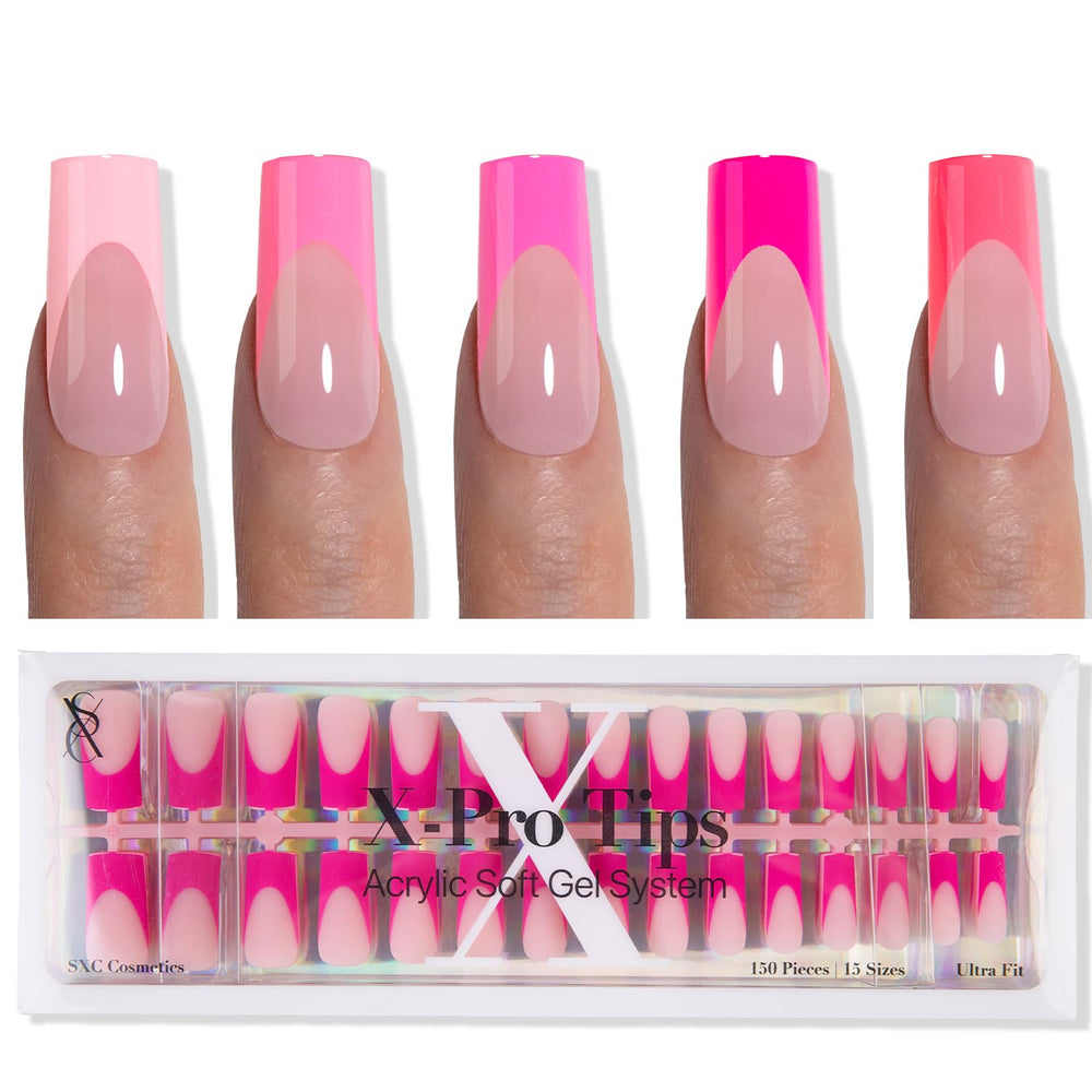 Uñas SXC con punta francesa listas para manicura en casa.