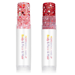 Barra de brillo SYPAFG para cuerpo en rosa, brillo suave para piel y festivales.