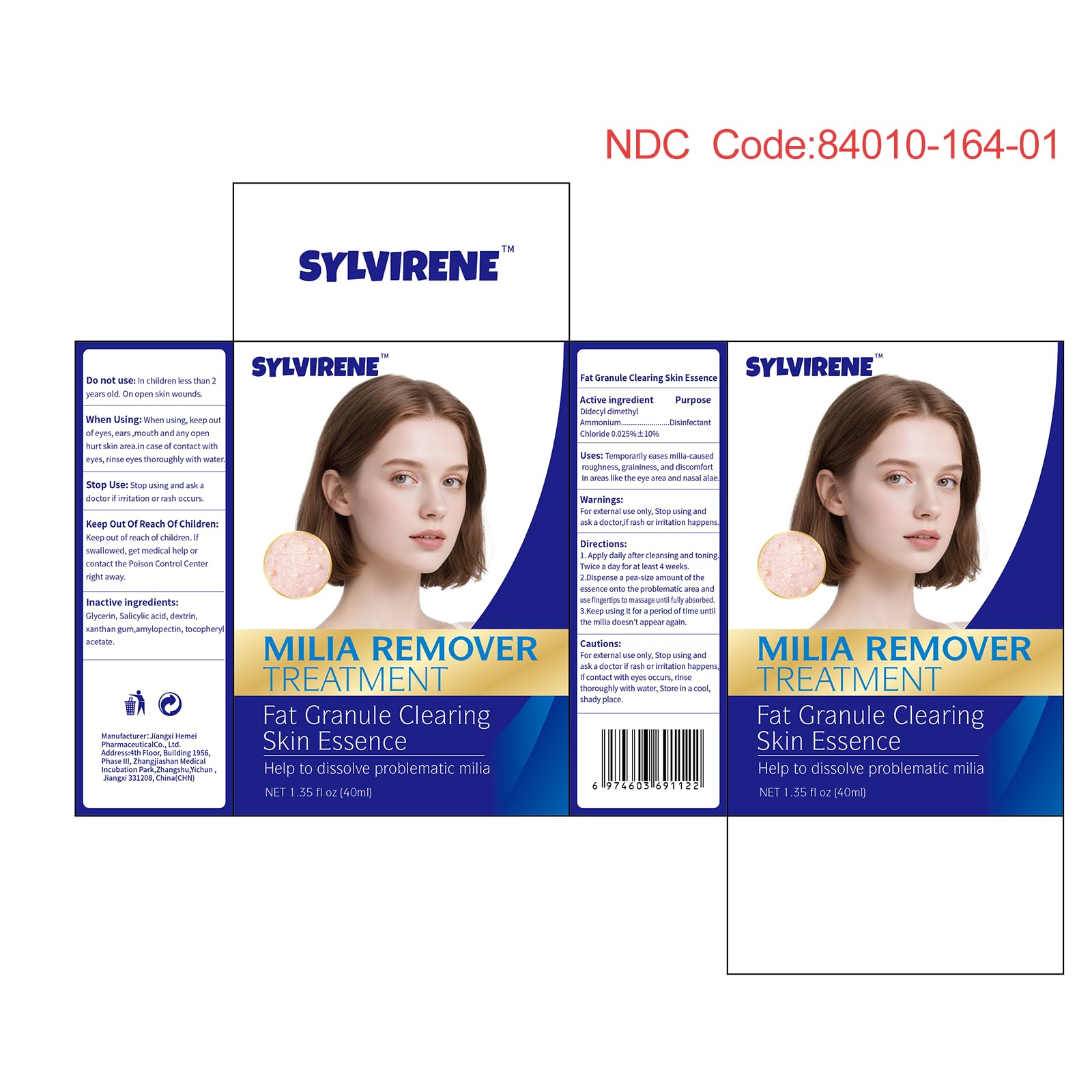 Cuidado suave de Sylvirene Milia Remover Serum para piel sensible.