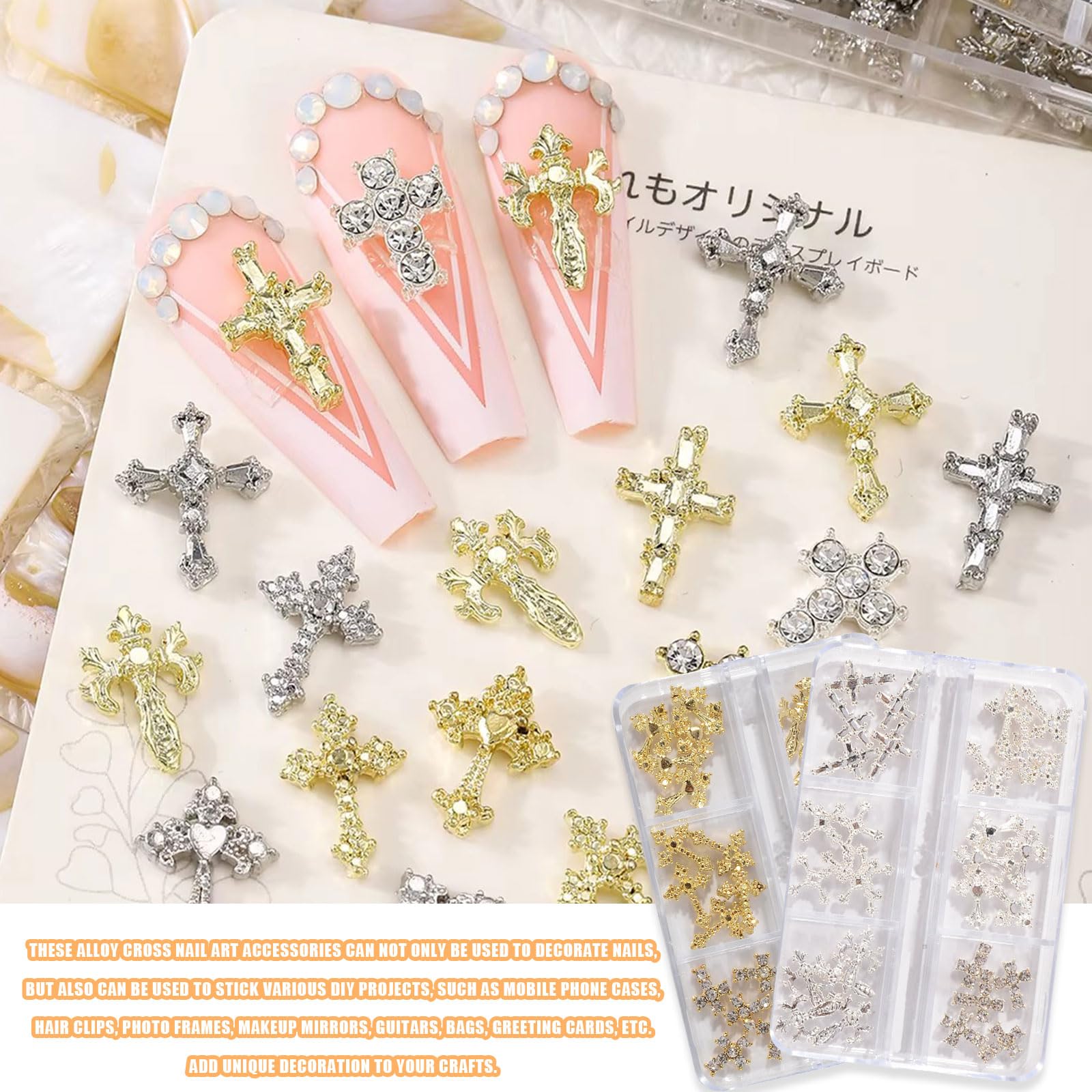 Accesorios para uñas Symphonyw cruz, ideales para proyectos hazlo tú mismo.