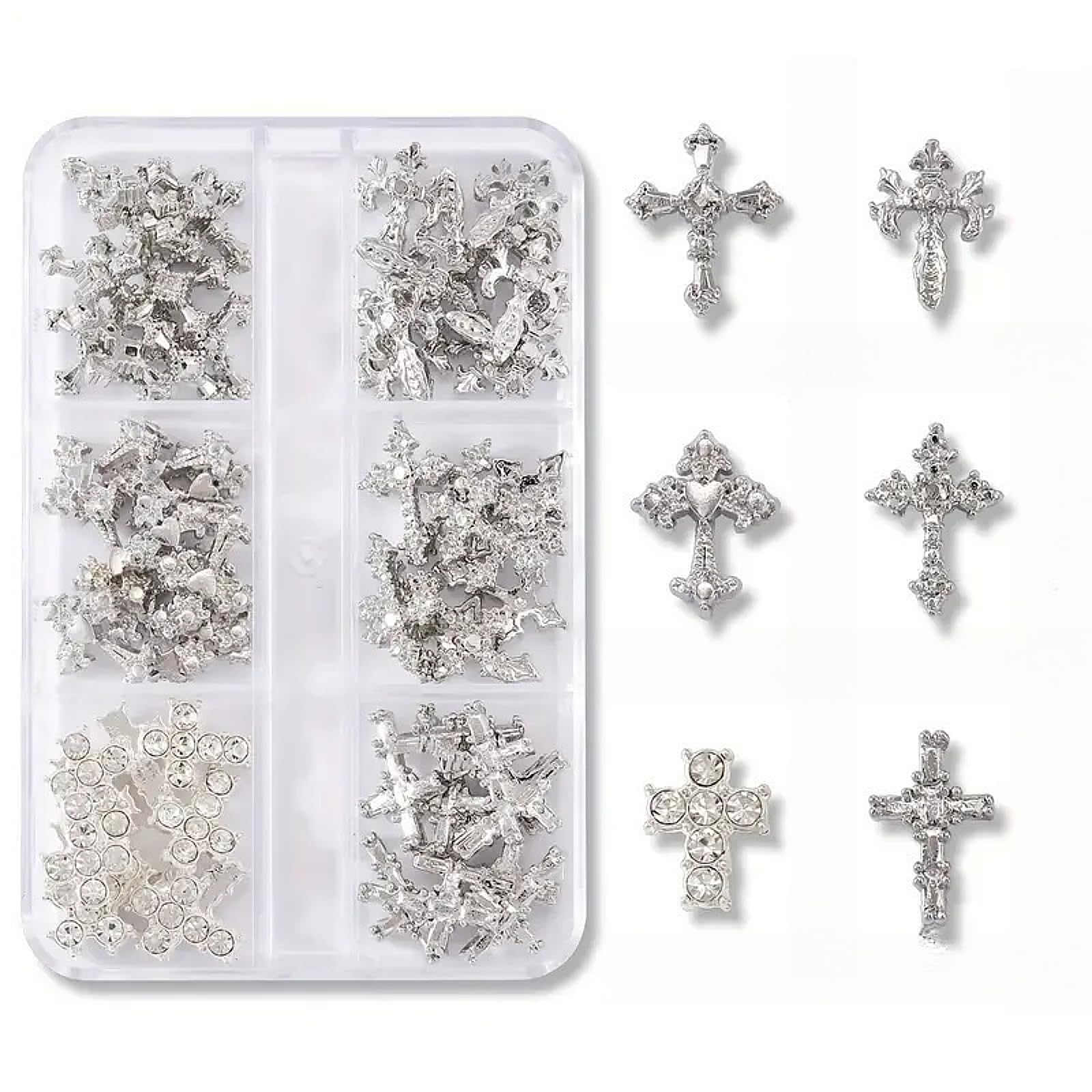Symphonyw cruces para uñas, set de 60 piezas para diseños versátiles.