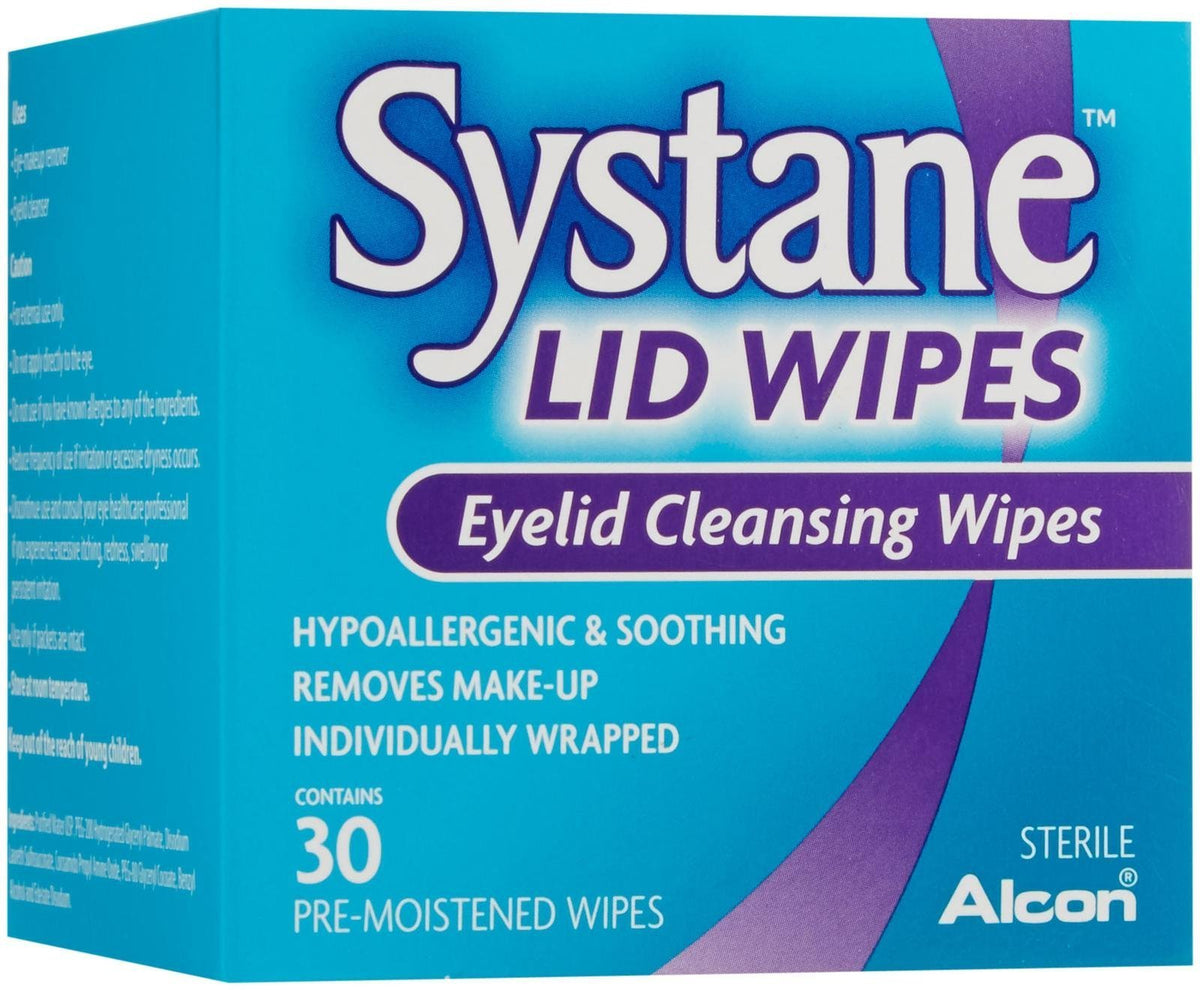 Systane Lid Wipes con empaques individuales para uso rápido y suave en los ojos