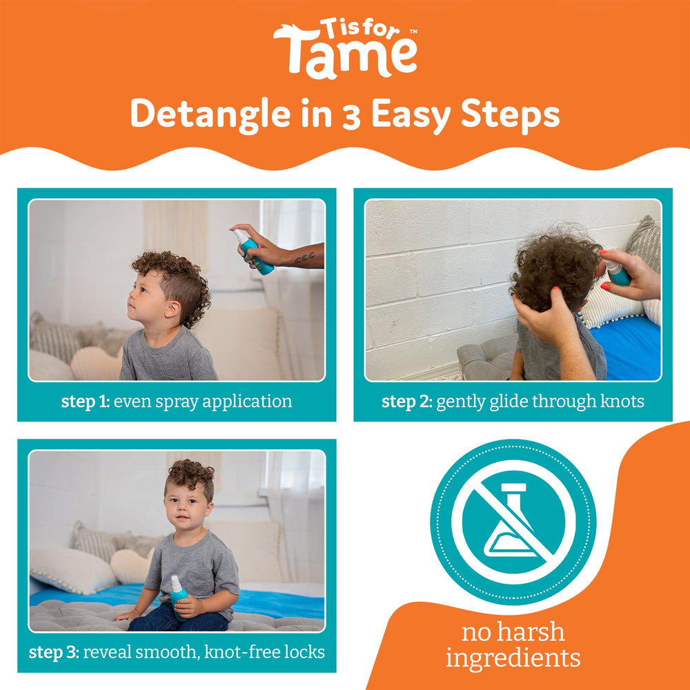 T is for Tame: aceite de jojoba para hidratación suave del cabello infantil.