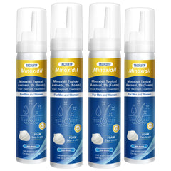 Tacruitf Minoxidil Espuma 5% en botella, cabello más grueso.