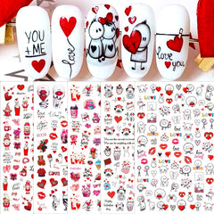 TailaiMei corazones: diseño de uñas con brillo para ocasiones