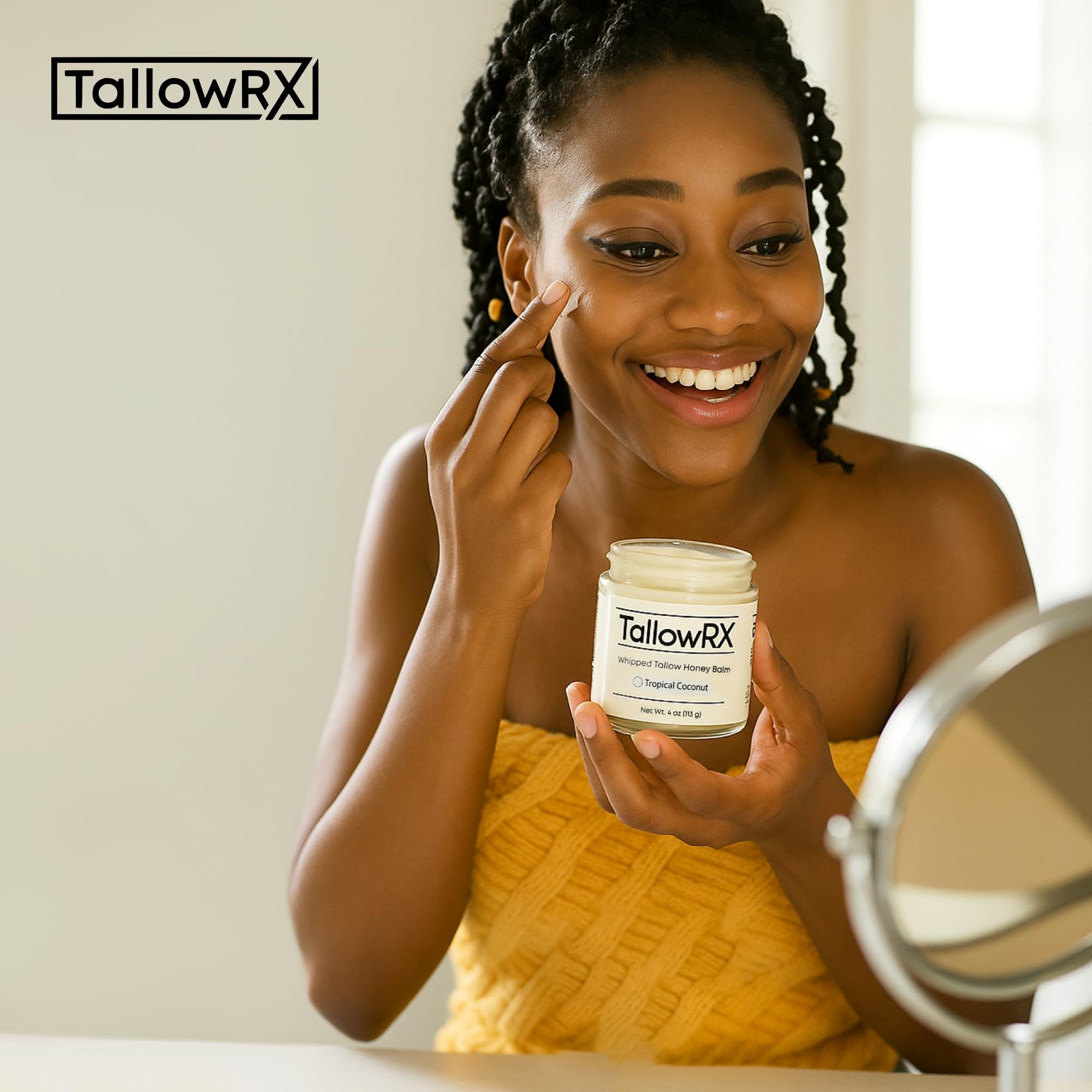 Aroma de vainilla de TALLOWRX, experiencia sensorial suave.