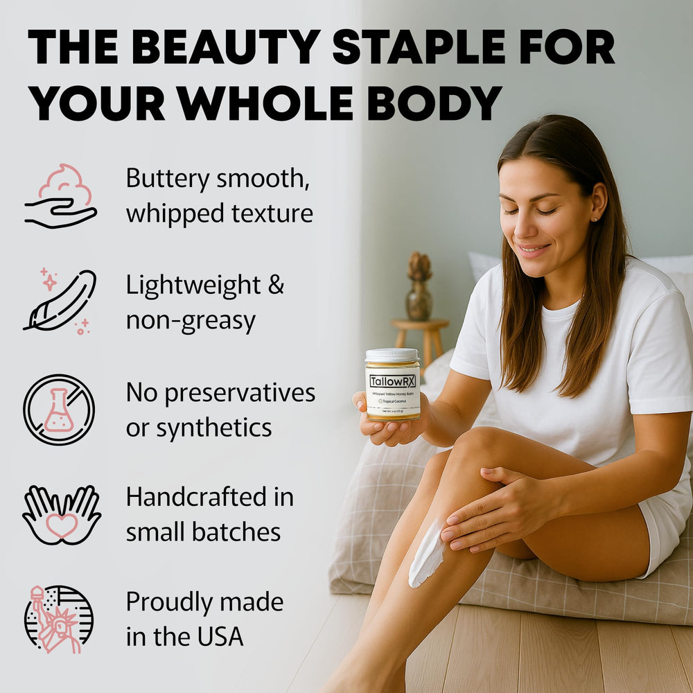TALLOWRX con miel de Manuka, nutrición para la piel.