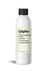 Optiphen preservante de Talsen Chemicals en botella, preserva cosméticos de forma segura.