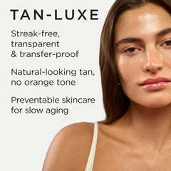 Tan-Luxe textura ligera de suero para absorción rápida.