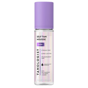 Tanologist botella de mousse autobronceadora con acabado bronce natural sin transferencia
