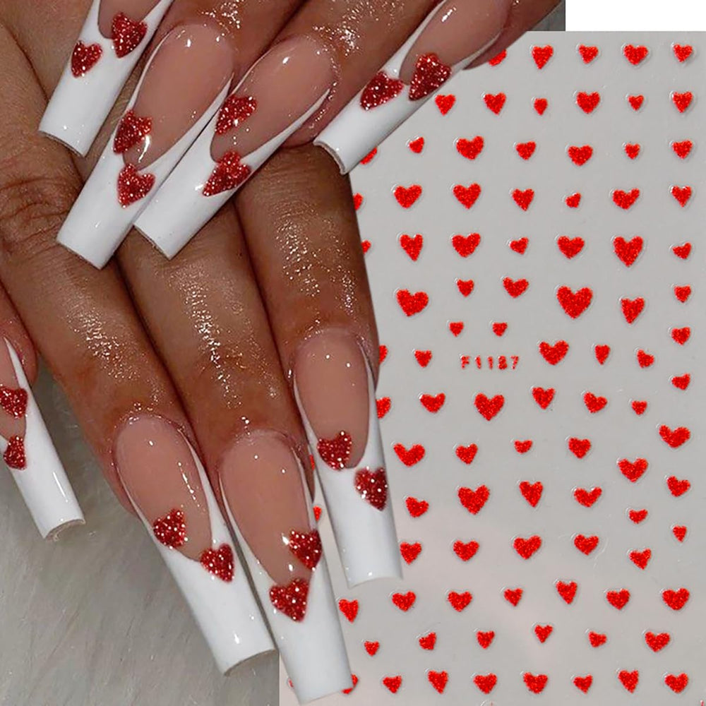 TANYOOTO adhesivos uñas faciles de aplicar con corazon