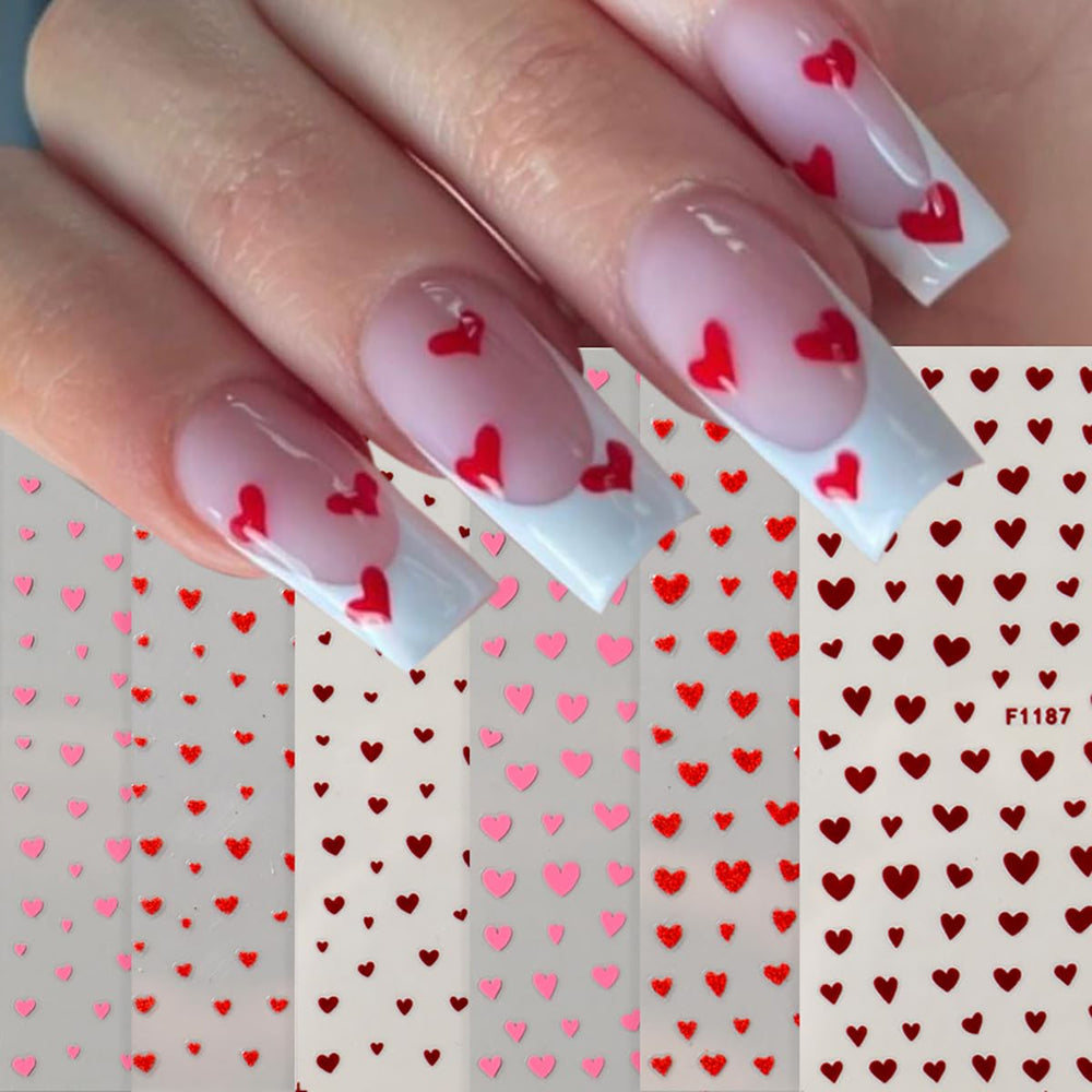 TANYOOTO pegatinas corazones rojo para acabado glamoroso