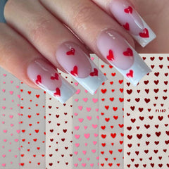 TANYOOTO pegatinas corazones rojo para acabado glamoroso