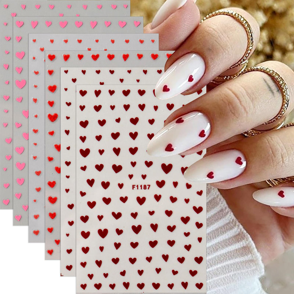 TANYOOTO pegatinas corazones rosa para manicura rapida y duradera