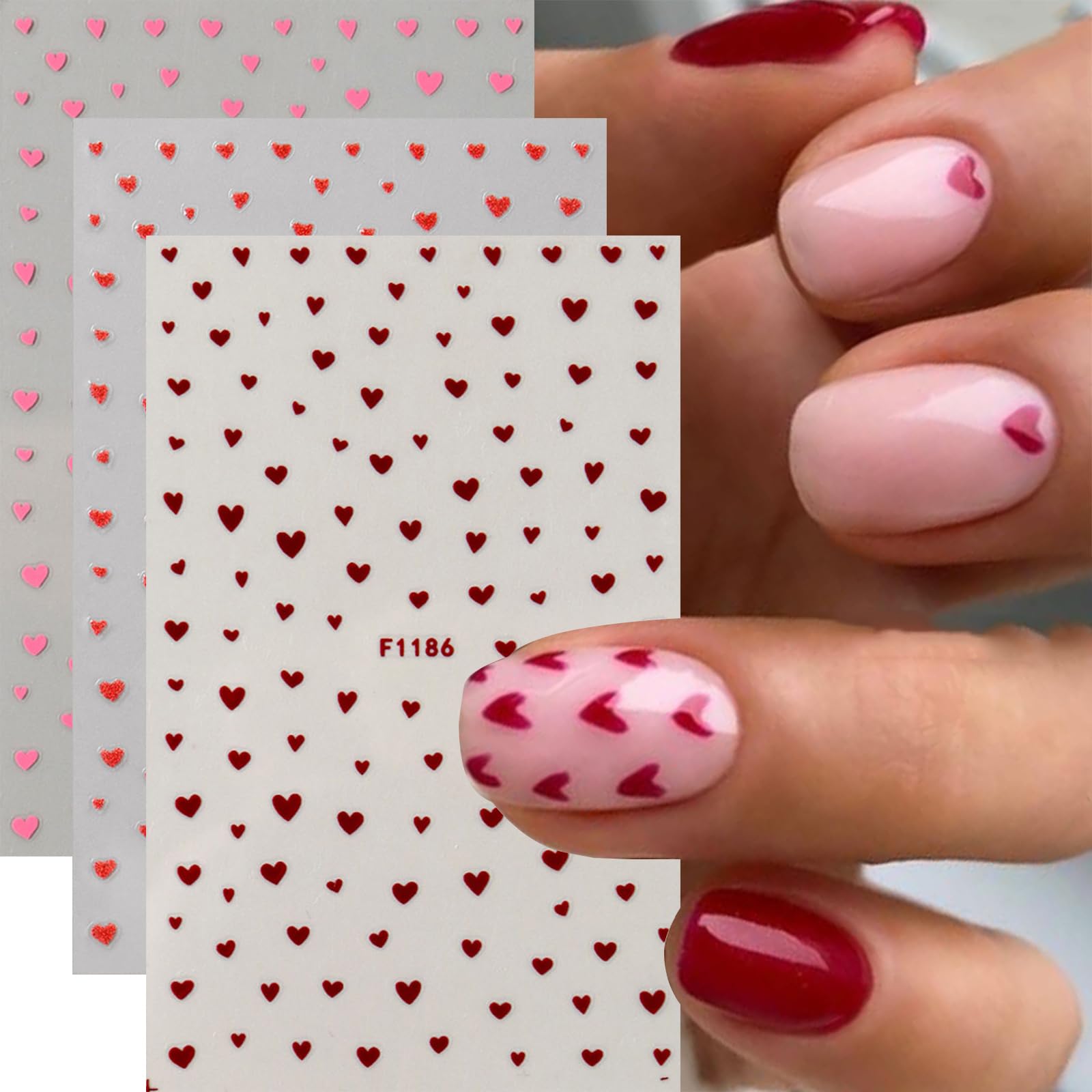 TANYOOTO pegatinas corazones para uñas naturales y artificiales