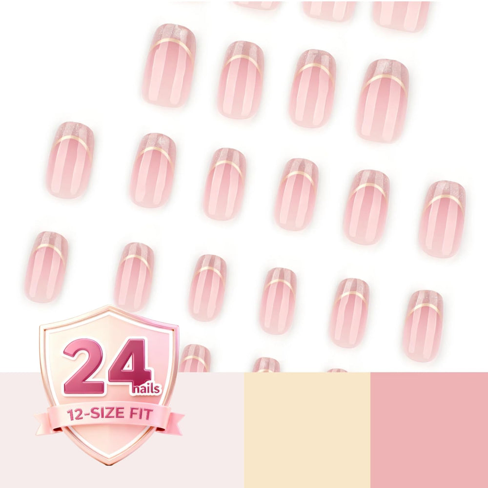 Taoyisent kit 24 uñas con varias tallas para ajuste personalizado.