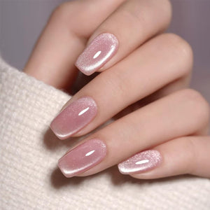 Taoyisent uñas postizas tono neutro brillo, acabado natural para look diario.