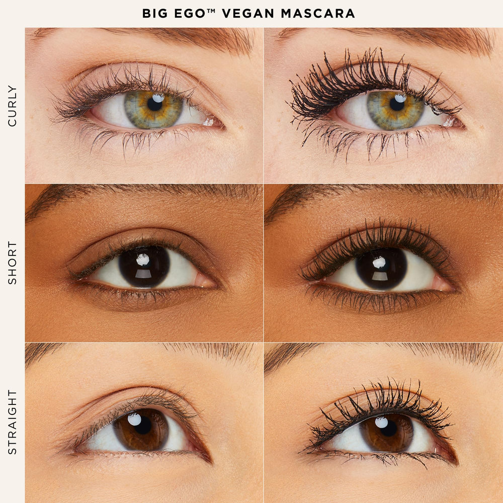 tarte big ego mascara aplicación en pestañas para definición