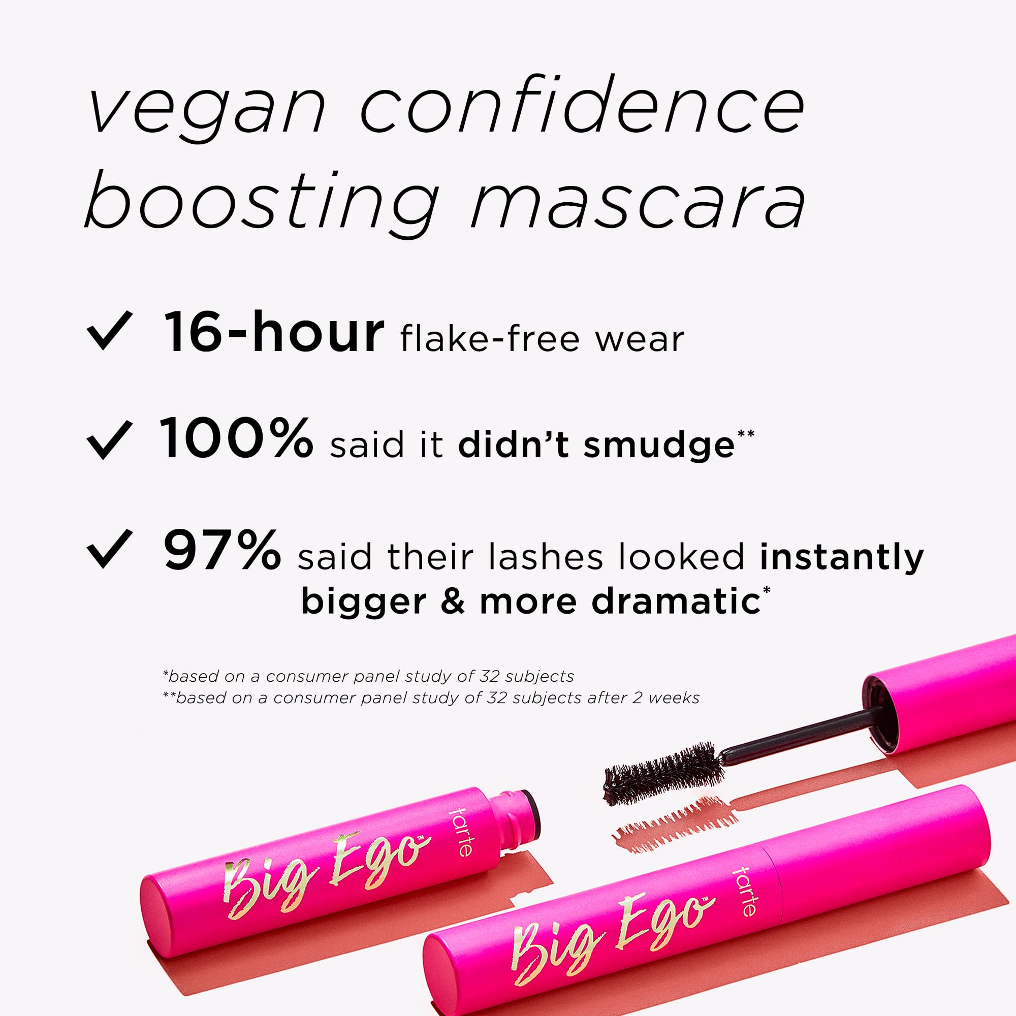 tarte big ego mascara textura ultra negra para acabado dramático