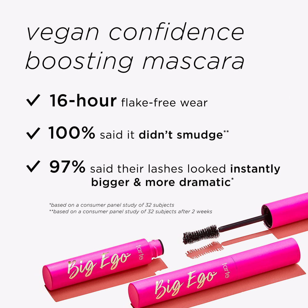 tarte big ego mascara textura ultra negra para acabado dramático