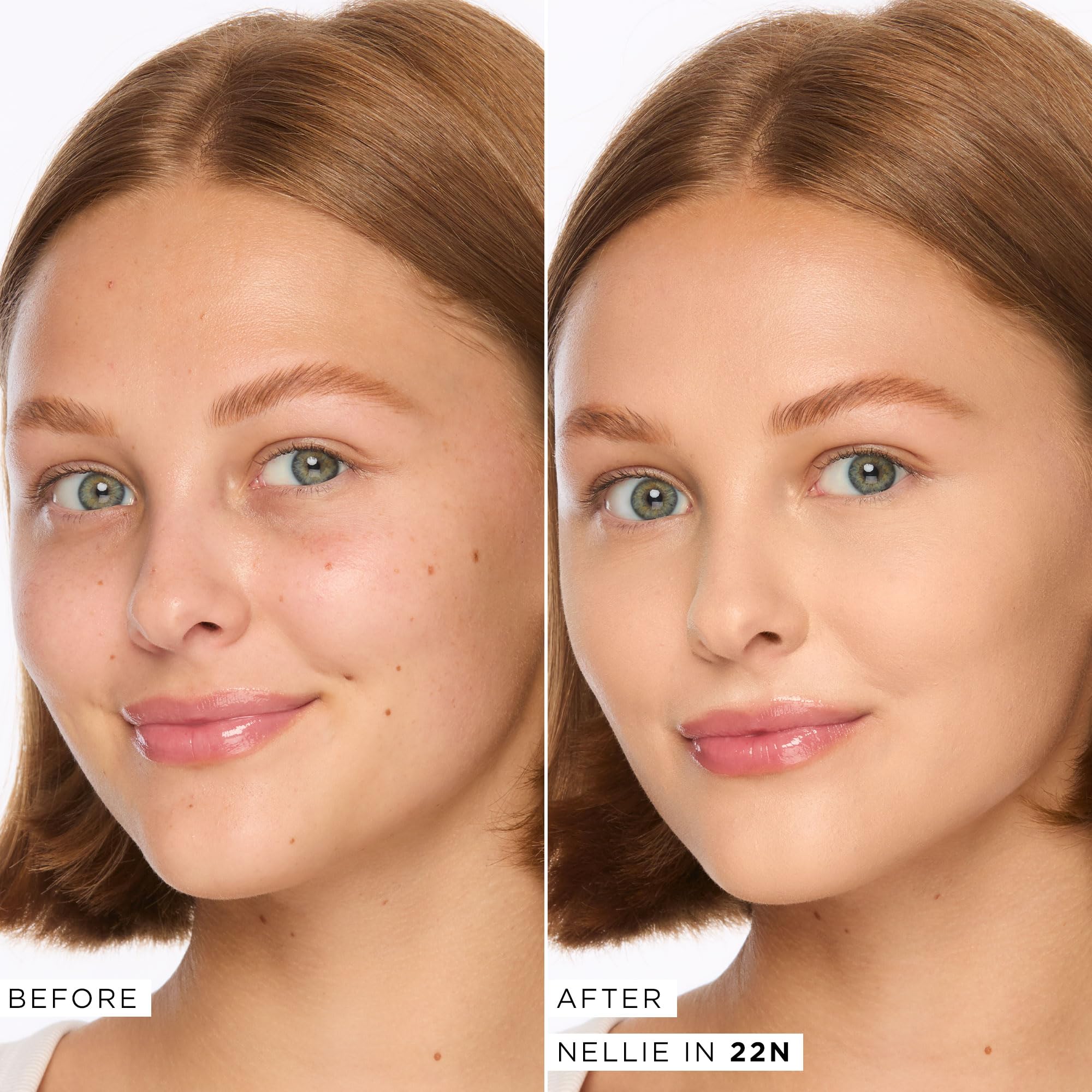 tarte face tape foundation on skin with natural matte finish.
