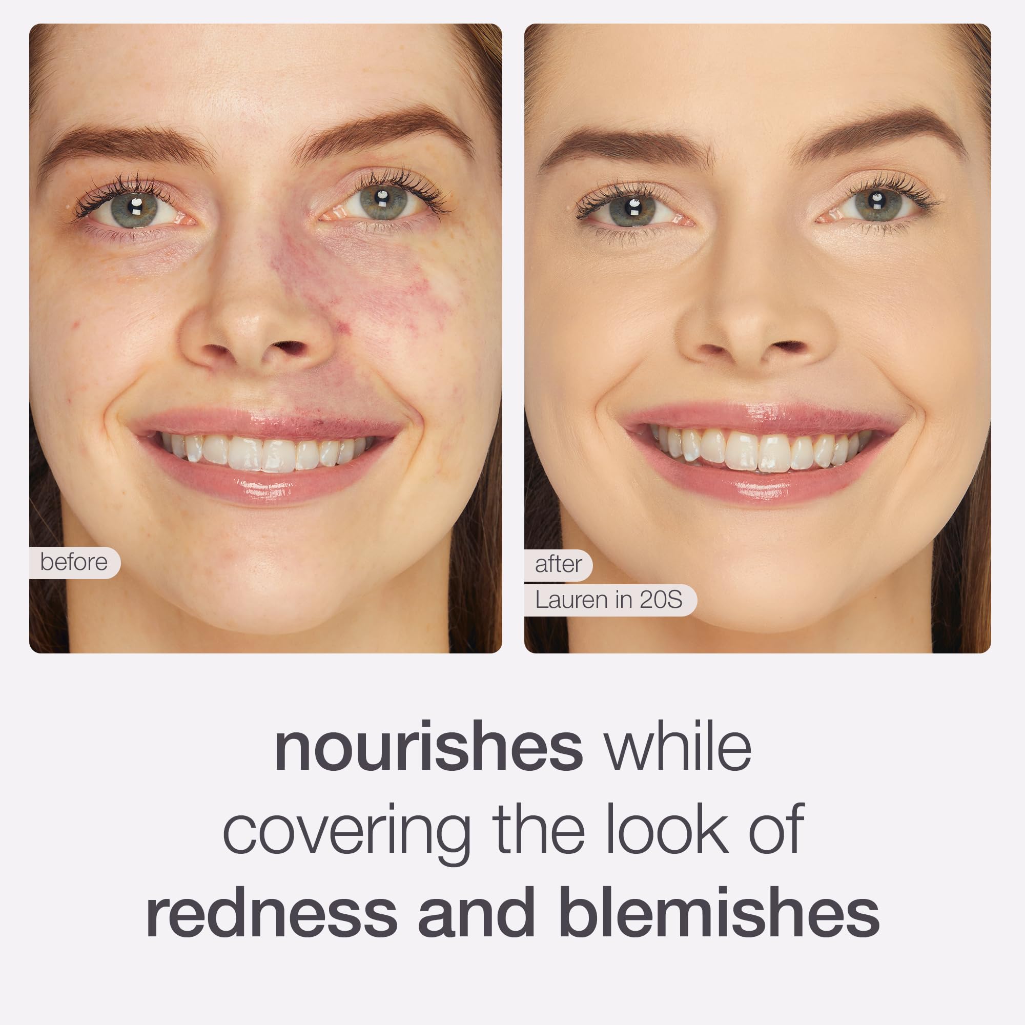 tarte face tape foundation swatch concealing redness and blemishes.