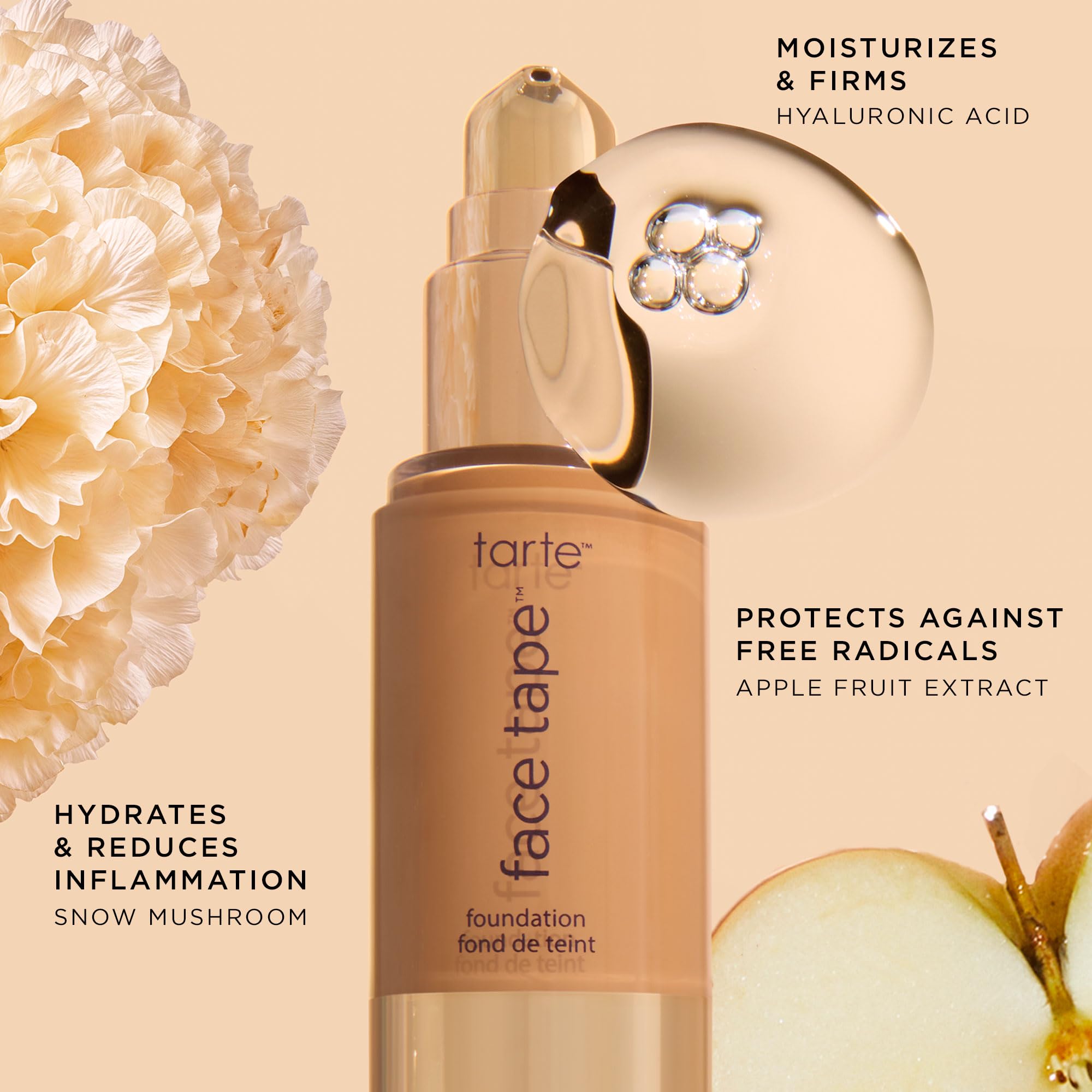tarte face tape foundation waterproof formula on skin during activity.