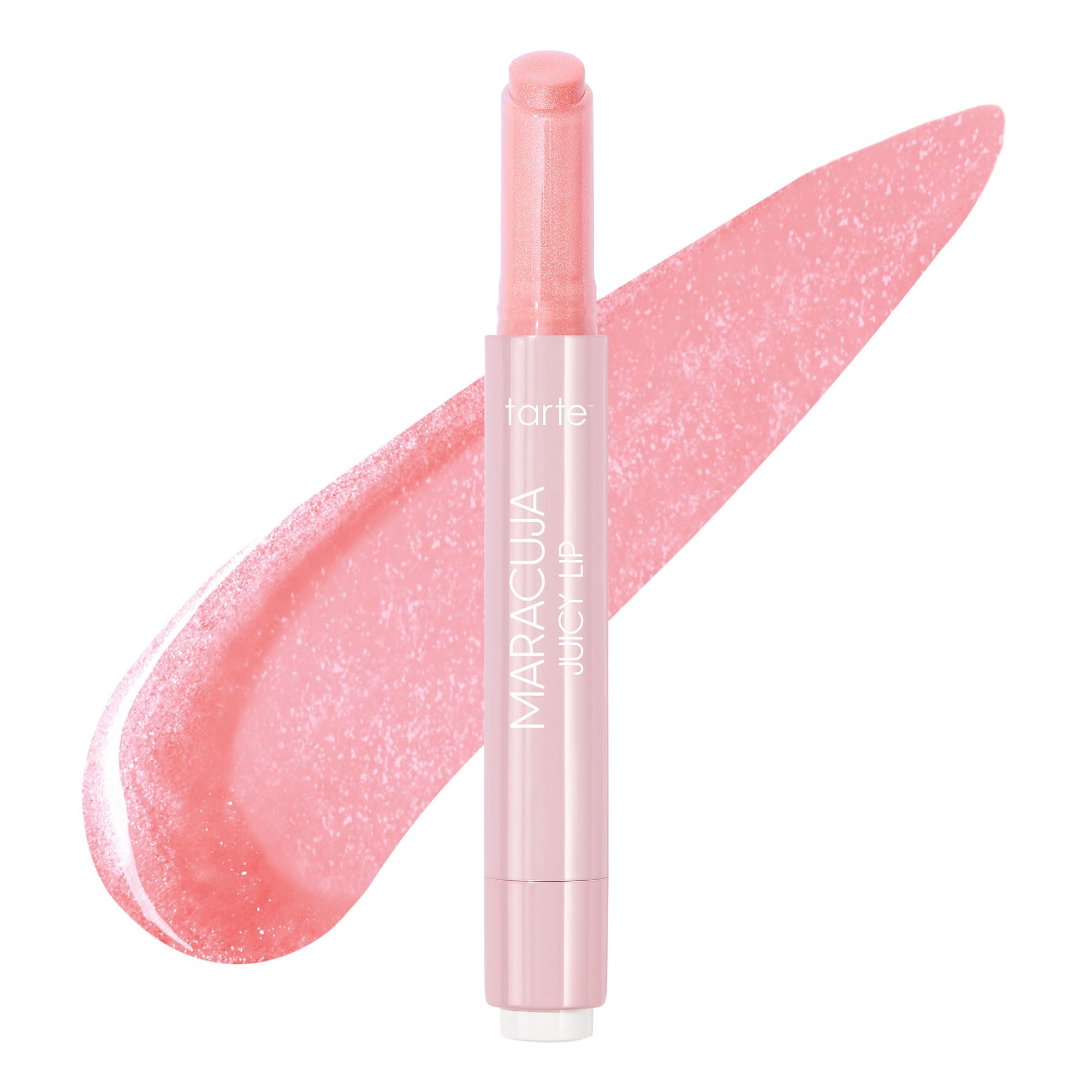 tarte maracuja juicy labial-brillo: acabado espejo y confort durante horas
