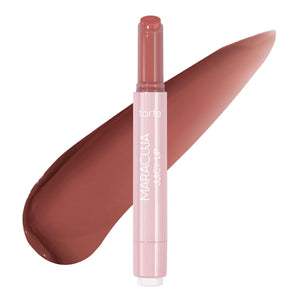 tarte maracuja bálsamo labial jugoso con brillo, empaque click-up para aplicación higiénica