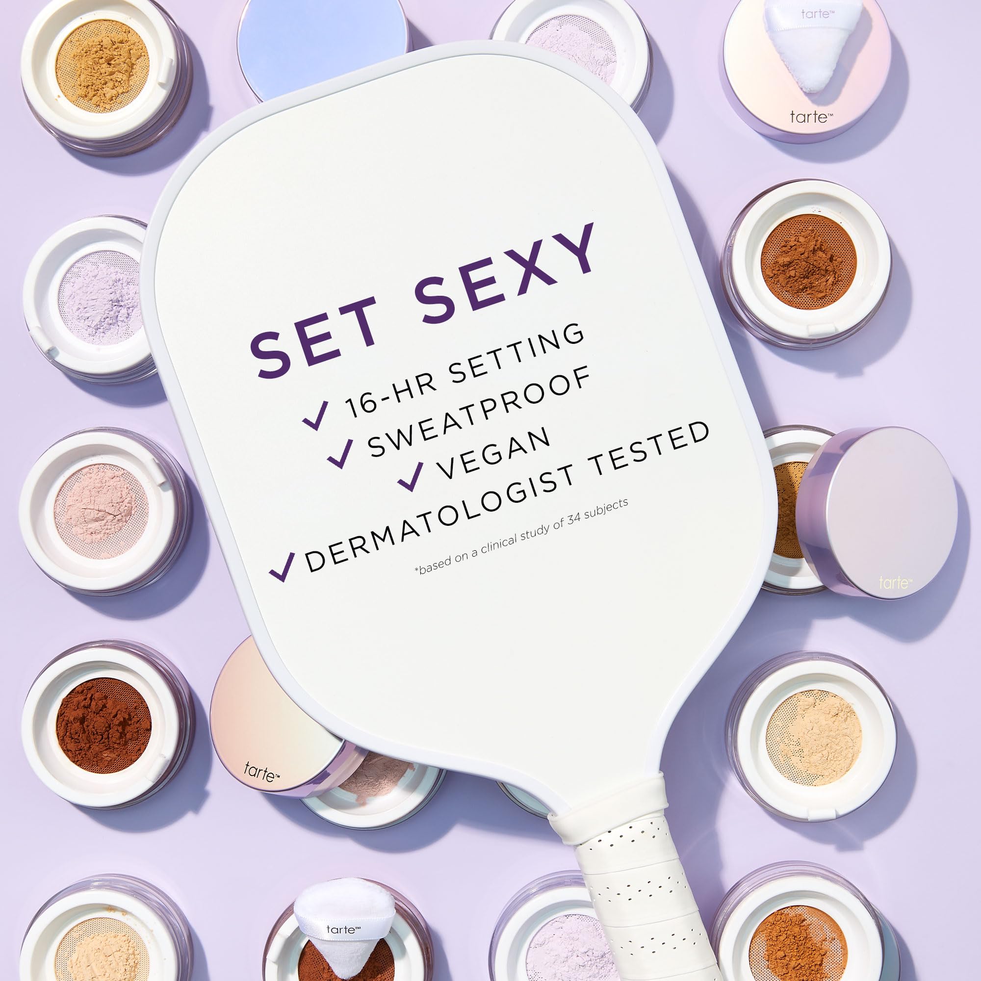 tarte polvo fijador suelto para aplicación precisa – acabado mate