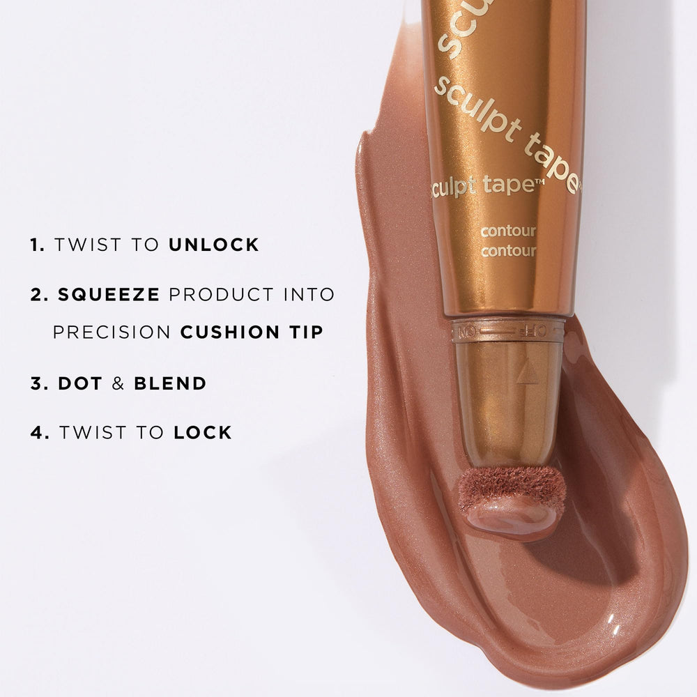 Tarte Sculpt Tape huecos de pómulos iluminados y difuminados