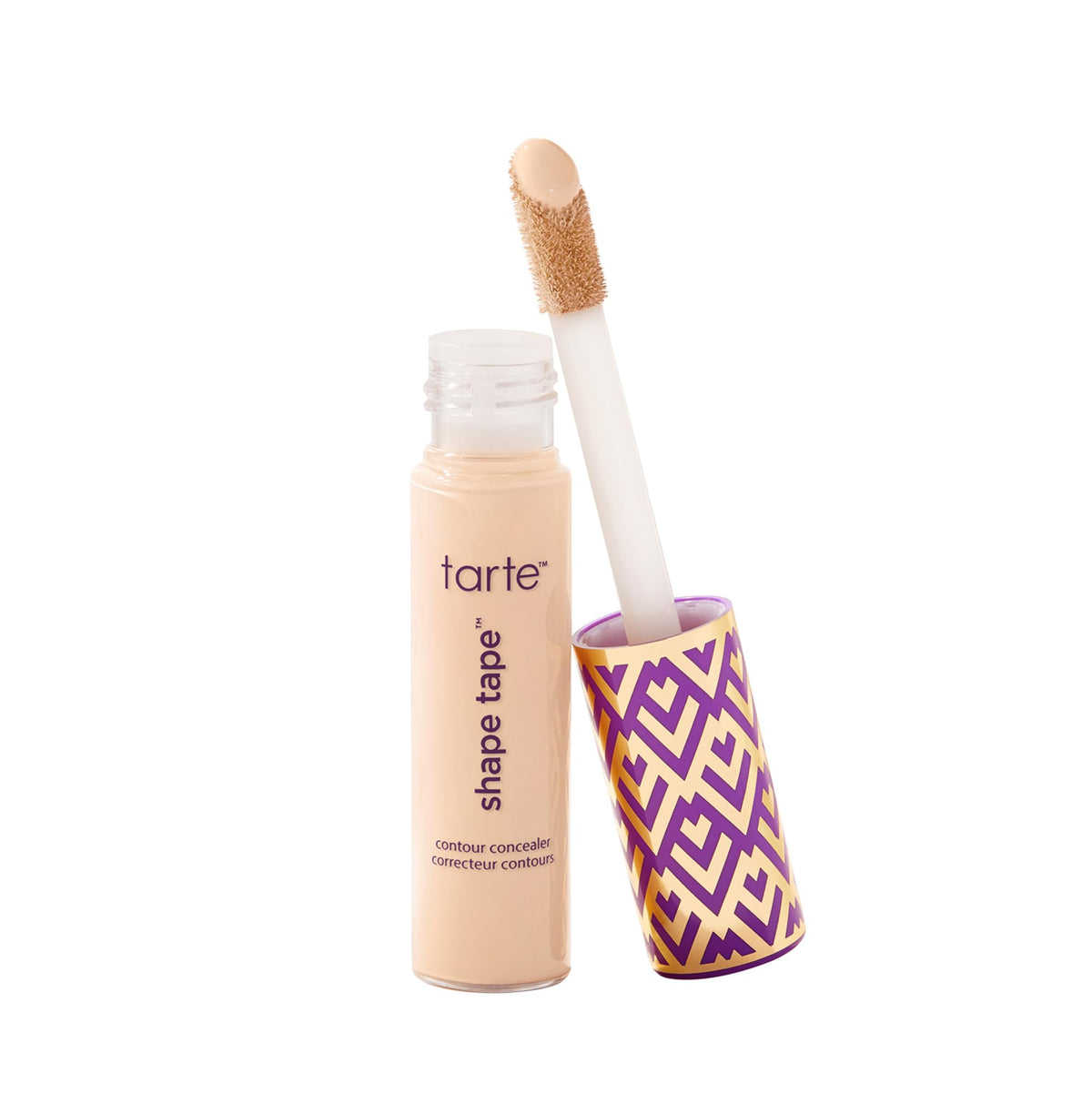 tarte Shape Tape Concealer con aplicador jumbo para cobertura rápida y precisa.