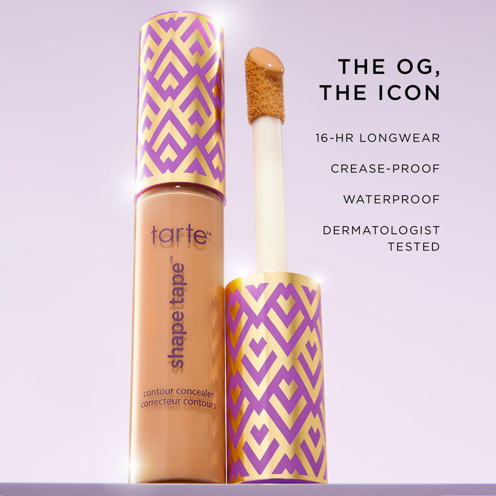 tarte shape-tape concealer, duración de 16 horas en piel.