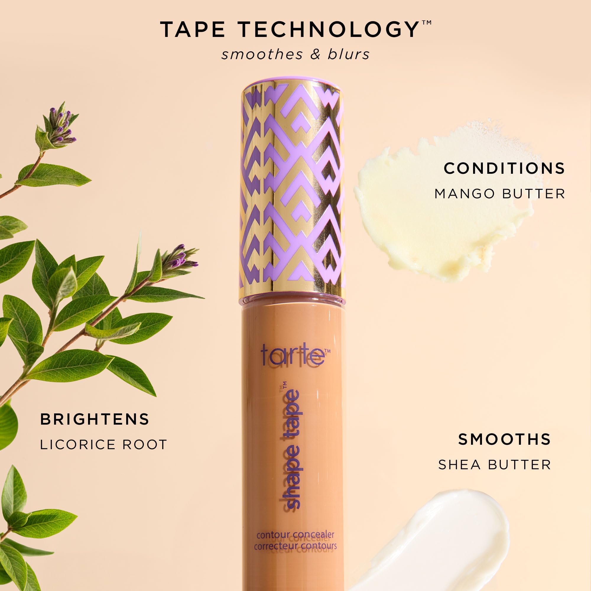 Formato tamaño completo de tarte Shape Tape Concealer para rostro y ojos.