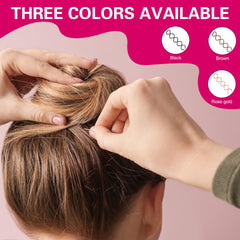 TaShow pin espiral en acción enrollando el cabello para fijar peinado.