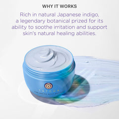 TATCHA Indigo Body Butter con extracto de índigo japonés para calmar irritaciones.