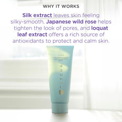 Tatcha protector solar sedoso, aplicación como primer para maquillaje.