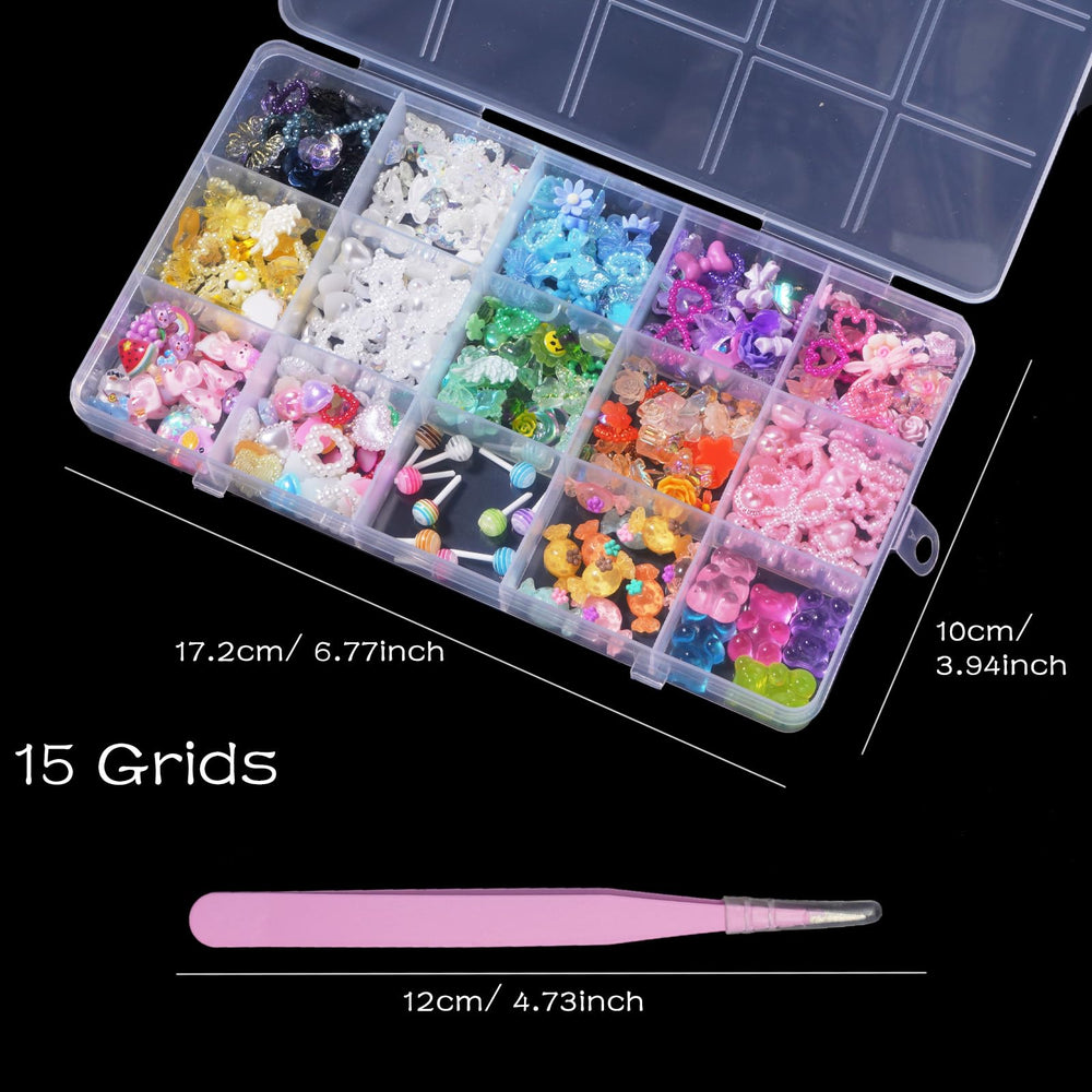 Tatiwoo charms acrílicos 3D osos, toque dulce para uñas.