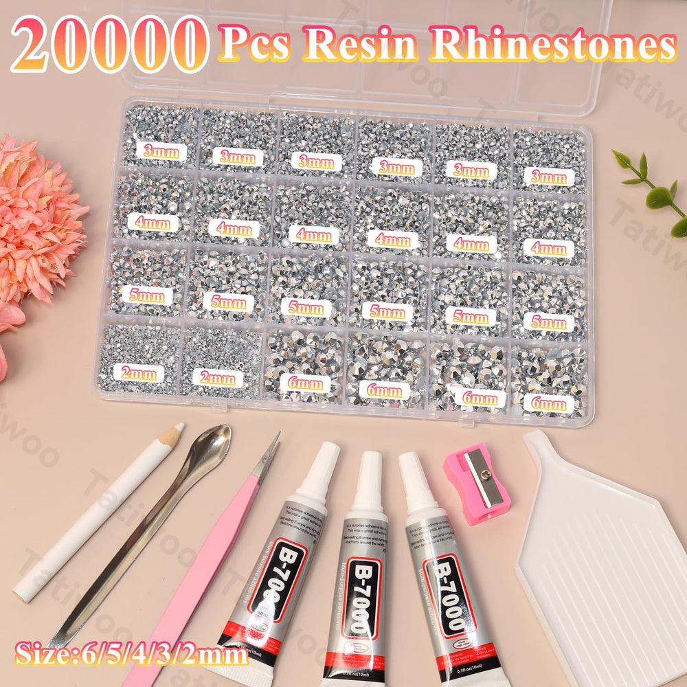 Piedras Tatiwoo resina plana plata 4 mm para acentos destacados