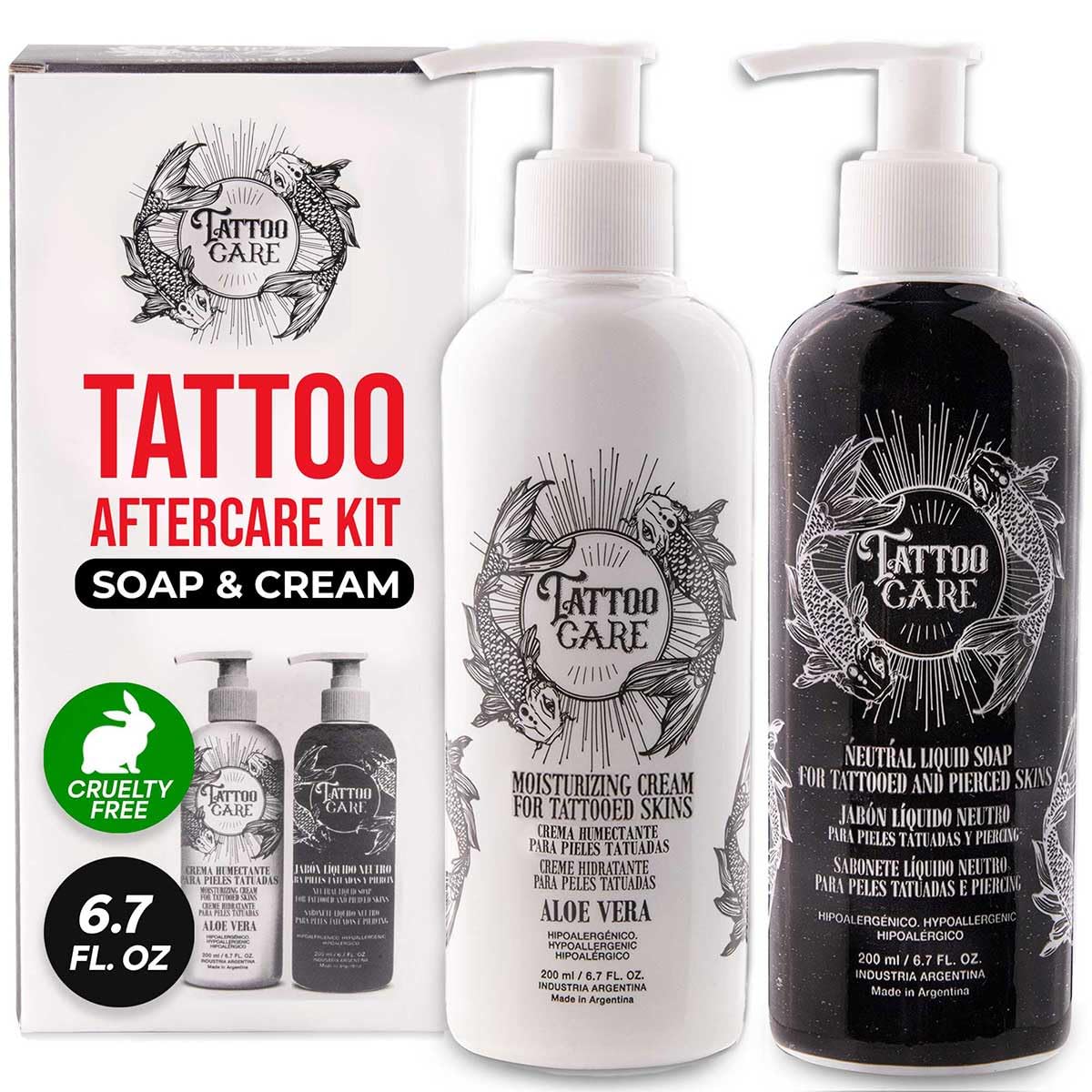 Tattoo Care crema reparadora para tatuajes nuevos, hidrata y cuida la piel.