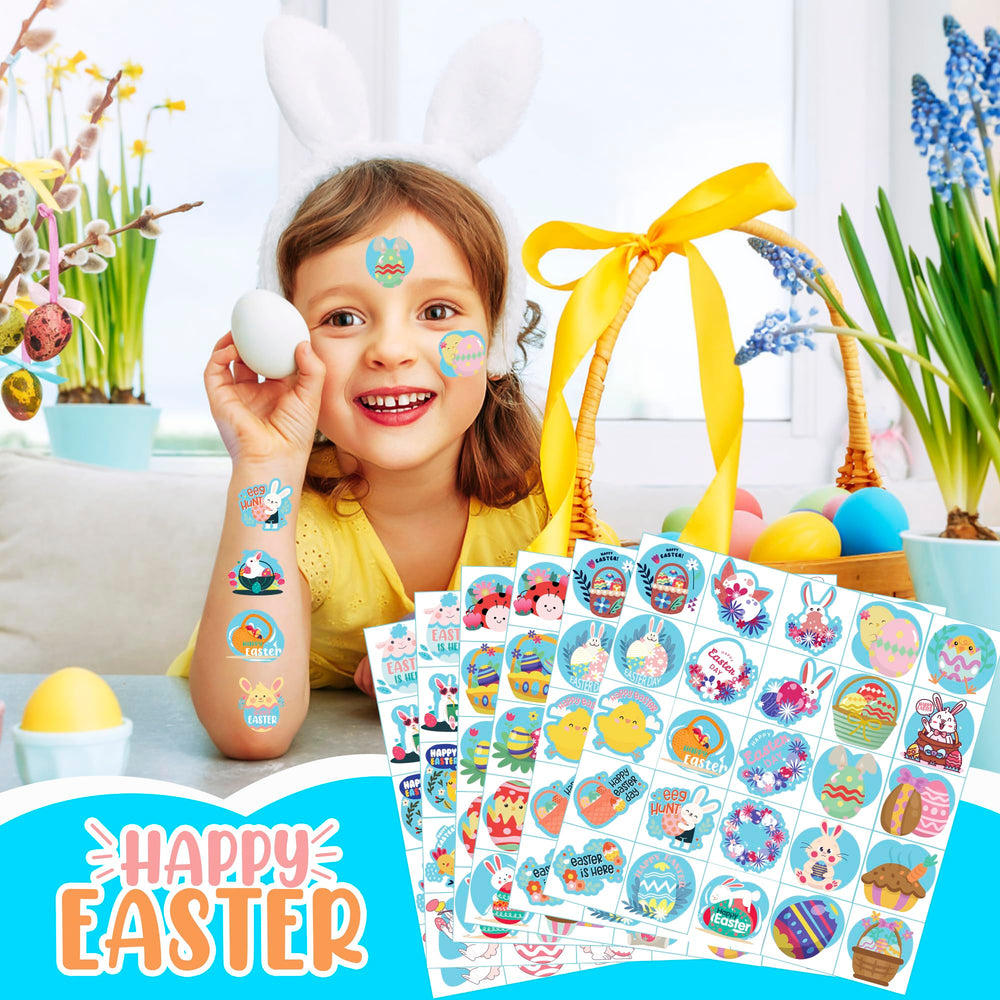 Uso decorativo: tatuajes para regalos, bolsas y tarjetas de Pascua.