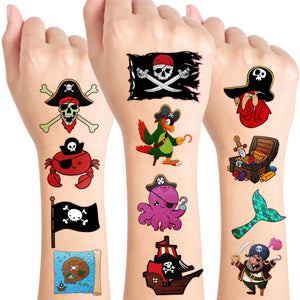 tatuajes-pirata barco pirata: ideales para fiestas temáticas y diversión en clase.