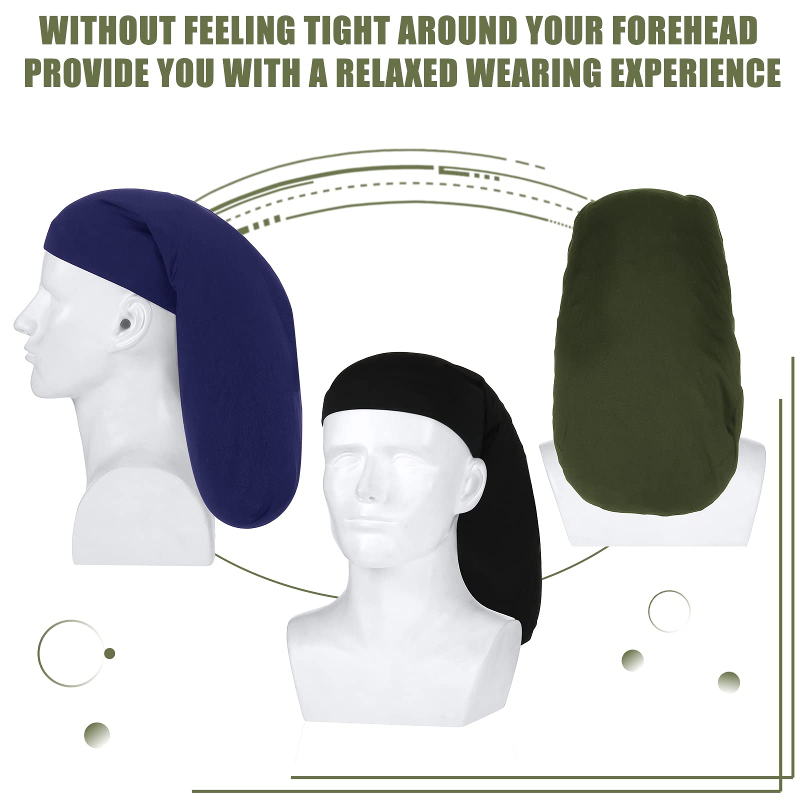 Gorro Tatuo para dormir, detalle de tejido suave para cabellos rasta.